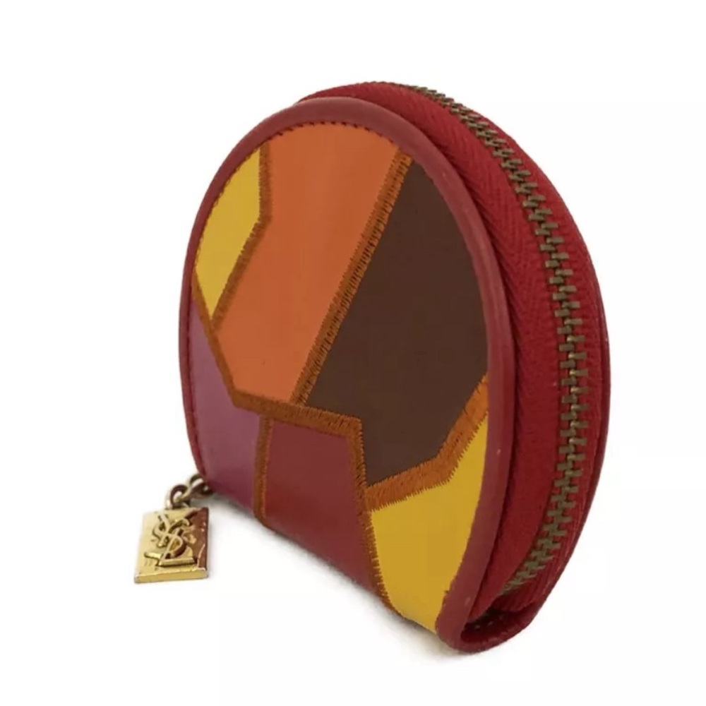 Yves Saint Laurent Multicolor Patchwork Coin Purse - image 3